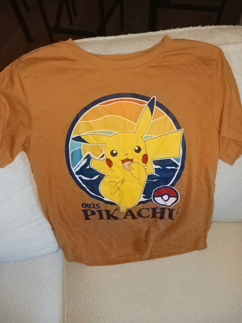Pikachu Graphic Tee - Orange Kids Shirt
